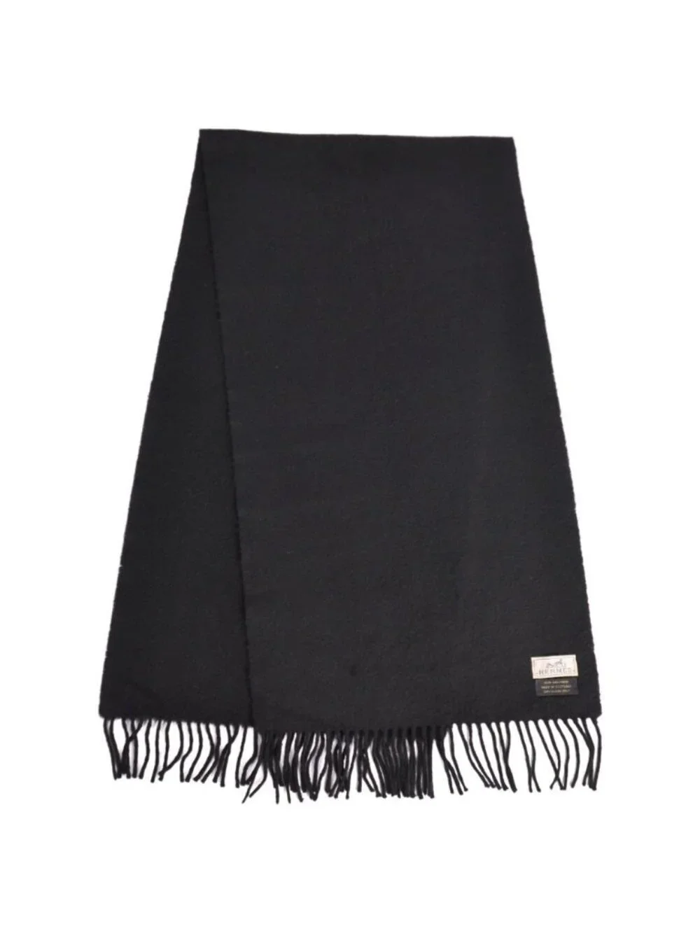 Hermes Scarf Shawl Fringe Cashmere